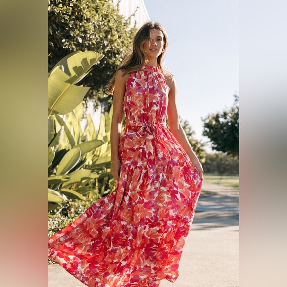 Petal and Pup CAROLINE MAXI HALTER DRESS - Picture 1 of 9